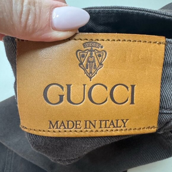 Authentic Gucci Brown Denim Capri Jeans – Size 40 (US 6/8) – Vintage Look - Picture 9 of 16